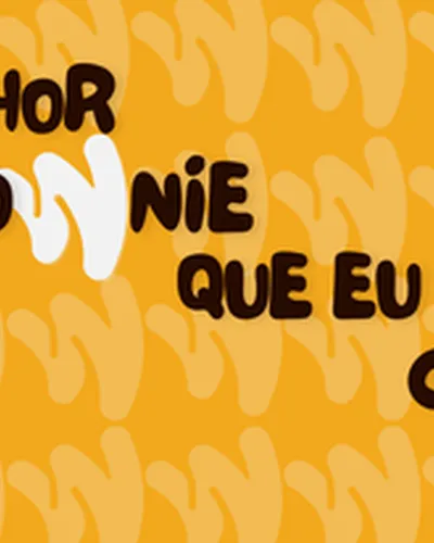 Publicação antiga: O melhor brownie que eu já comi, em fundo amarelo